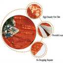 ShinyBeauty Mini Tree Skirt 24Inch Orange Sequin Tree Skirts Christmas Tree Cover Cross Stitch Kits Halloween Party Decor for Slim Trees