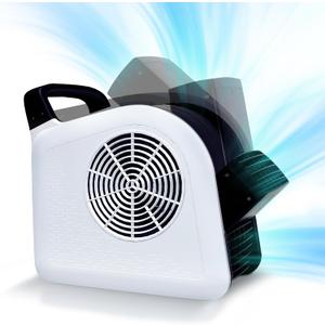Air Mover Blower Fan - Utility Fan 3 Speeds, 2 AC Outlets, Reset and Circuit Breaker, Carpet Dryer for Garage, Gym, Shop, Kitchen - Ventilating, Cooling and Drying, 12", White