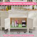 Sdpeia Under Sink Mat 22"14" Waterproof Silicone Cabinet Liner & Sink Protector for Kitchen & Bathroom, Multi-Purpose Organizers Tray for Pets, Laundry, Cat Litter Mat (Avocado Green)