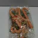 6 Pcs Red Rustic Christmas Candy Cane Ornaments 7 Inch Burlap Wrapped Farmhouse Candy Cane Christmas Tree Hanging Decoration with Bells for Home Xmas Crafts Party Decoration