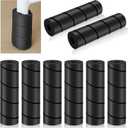 ReliThick 8 Pcs Bed Frame Toe Protectors 6" Bed Frame Leg Covers Feet Protectors to Keep Your Toes from Hard Furniture Legs Corner Guards, No Adhesive or Glue (Black)