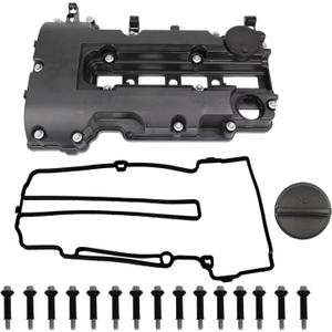 Engine Valve Cover with Gaskets, Bolts & Oil Filler Cap Compatible with 20112020 Chevy Cruze Sonic Trax Volt | Cadillac ELR | Buick Encore 1.4L Turbo Replace# 55573746 25198498 264968 25198874