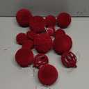 30 Pcs Burgundy Christmas Ornaments Burgundy Velvet Christmas Ornaments Balls Flocked Shatterproof Red Velvet Ball Ornament for Xmas Tree Home Party Holiday Decor