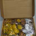 Hanaive 500 Pcs Plastic Pirate Gold Coins Spanish Doubloon Replicas Bulk Kids Fake Play Coins for Pirate Party Treasure Chest Board Games Tokens Toys Cosplay(Cross)