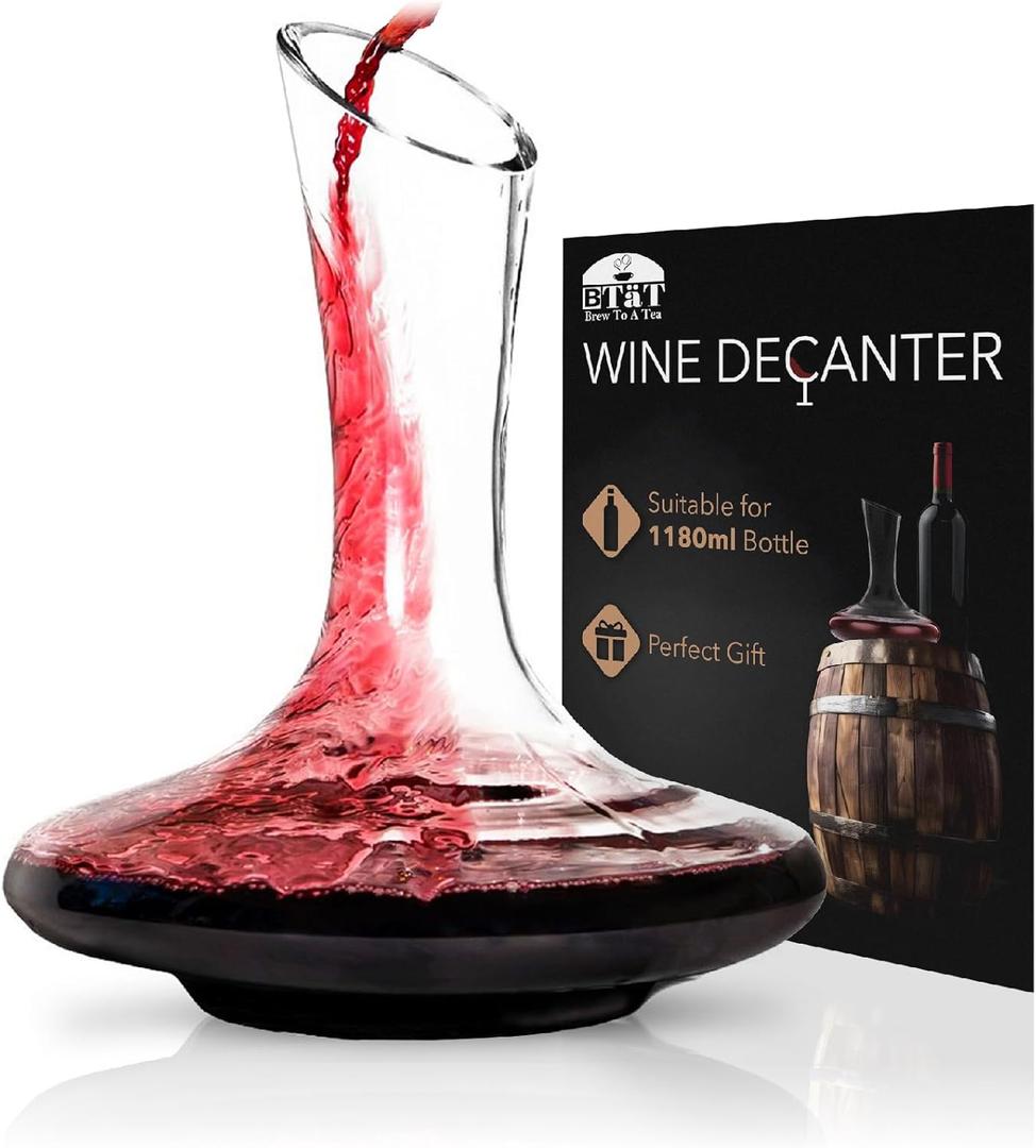BTaT- Wine Decanter, 40 oz, Small, Wine Decanters and Carafes for Gifts