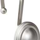 CHICTIE Nickel Shower Curtain Hooks Rings, Decorative Silver Shower Hook for Shower Curtain, Rustproof Modern Shower Rings Hangers for Bathroom Curtains Rods, Set of 12