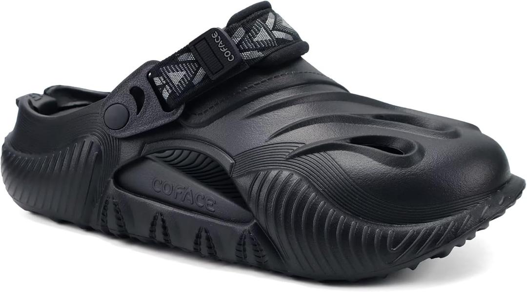 COFACE Mens Recovery Clogs Comfortable Walking Thick Cushion Sandals Sport Casual Orthopedic Mules with Plantar Fasciitis Arch Support, US9