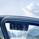 Car Solar Powered Window Exhaust Fan Vehicle Ventilation Fans Car Radiator Cooling Fan Cars Window Vent with Three Air Outlets (Black)