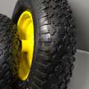 Taifa 2 PCS 16" Pneumatic Rubber Replacement Tires and 4.80/4.00-8" Wheels with 5/8" Bearings, Inflated Air Wheel for Garden Cart/Hand Truck/Trailers/Dolly/Wheelbarrow/Wagon/Trolley etc.