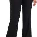 Rekucci Women's Ultra Stretch Pull-On Flared Leg Pant (6, Black)