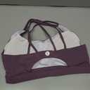 RUNNING GIRL Sports Bras for Women,Padded Sports Bra Tank Top Sexy Crisscross Back High Impact Longline Workout Yoga Bra (Medium, Deep Purple)