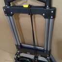 Teprovo Folding Hand Truck Dolly Cart,340LB Capacity Portable Aluminum Dolly Cart with Telescoping Handle and 7 Inch Rubber Wheels for Moving,Shopping,Travel,Office Use
