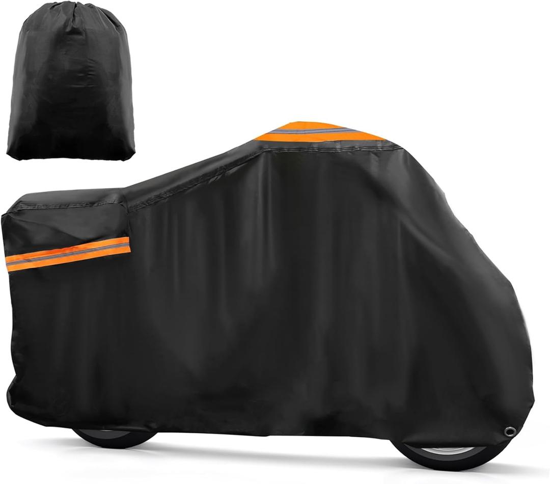 Motorcycle Cover 300D Waterproof for Cruisers Models Motorbike Cover for Harley Iron 883 Sportster FatBoy 114 Softail Outdoor Rain Snow Protection Item Replacement