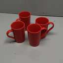 Smilatte 12 oz Coffee Mugs for Office Party, M099 Novelty Marble Ceramic Tea Cups for Women Men, Set of 4,Christmas Red