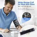 Upper Arm Blood Pressure Monitor for Home Use, Automatic Digital Blood Pressure Machine, Talking BP Monitor with English & Spanish Voice, Large Cuff 8.616.5, Backlit Display, 2-User Memory