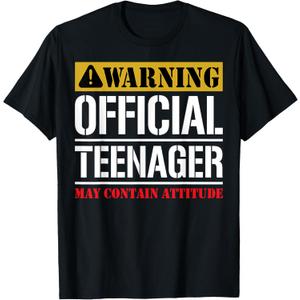 13 Birthday Official Teenager Boy 13yr Math 13th Birthday T-Shirt (Small, Black)