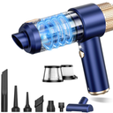 Handheld Car Vacuum Cleaner, 16000PA Hand Held Vacuum Portable Cordless, 2 in 1 Air Duster and Vacuum Cleaner with LED Light, Multi-Nozzles, 120W High Power Mini Vacuum for Home, Pet, Office