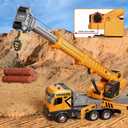 Kids Toys for 3 4 5 6 7 Years Old Boys, Die-cast Construction Toys Set w/Lights & Sounds, 29IN Crane Arm Alloy Engineering Construction Vehicles Truck Toys, Classics Crane Truck Model