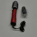 3-in-1 Hot Air Styler & Rotating Hair Dryer Brush with 2 Interchangeable Brushes | Anti-Frizz Ionic Technology for Straightening, Drying & Curling | 3 Heat Settings & 360 Rotation (Red)