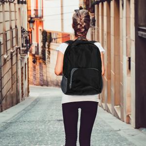 Eccliy Backpack 17 Inches Wholesale Back Pack Basic Backpack for adult Lightweight Outdoor Travel Bookbags(Black)