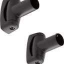 Signature Hardware 466817 Brass Shower Curtain Rod Swivel Flanges - Matte Black