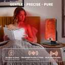 red Light Therapy Panel 630nm 660nm 850nm Combined Wavelengths | Portable Red Light Therapy Panel for Face & Body, 9 Timers, 9 Powers, Adjustable Angle black