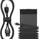 PowerPortnerLink Slim 65W USB-C Charger Compatible with HP Elitebook, Spectre, Envy, ProBook, Pavilion, Fortis, OmniBook,ZBook Firefly, Elite x2, Chromebook X360 Laptop Travel Fast Charging Adapter