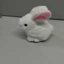 Hopearl Hopping Rabbit Interactive Electronic Pet Plush Bunny Toy with Sounds and Movements Animated Walking Wiggle Ears Twitch Nose Gift for Toddlers Birthday, White, 7''