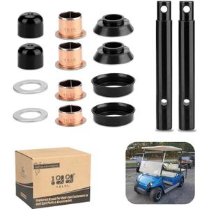 10L0L Golf Cart King Pin and Bushing Kit for Yamaha G2 G8 G11 G14 G16 G19 G20 - Golf Cart Steering Knuckle Kingpin and Bushing Kit OEM J55-F3516-00, J38-23528-00,J38-23527-00
