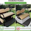 10L0L Universal Rear Replacement Cushions for EZGO Club Car Yamaha Golf Cart Cushion Back Seat Dedicated for Flip Rear Seats - Black/Buff