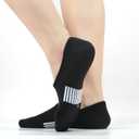 Toes Home No Show Socks Womens Cushioned Low Cut Athletic Hidden Liner for Sneakers Ankle Invisible Running Socks 4/6 Pairs (Black)