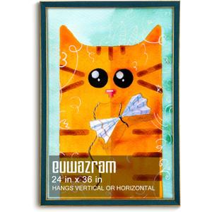 Suede 24x36 Frame - Single Frame, Christmas Elegant Navy 24 x 36 Poster Frame, 24x36 Picture Frame for Artwork Puzzles Photos and Movie Posters