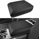 INTGET Center Console Cover for 2025 2026 Ford F150 Accessories Interior 2021 2022 2023 2024 Car Middle Arm Rest Armrest Lid Seat Cover Protector Elbow Cushion Pad(Black Stitches, 2021-2026)