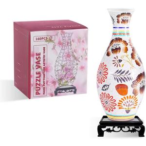 3D Puzzle Vase for Adults160-Piece DIY Floral VaseHome Decor & Flower ArrangementHousewarming Gift