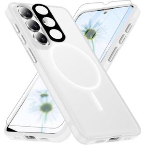 for Samsung Galaxy S26 Case[Compatible with Magsafe] [15 FT Military Grade Drop Protection] with Screen Protector & Lens Protector, Non-Slip Shockproof Case for Galaxy S26 (Clear)