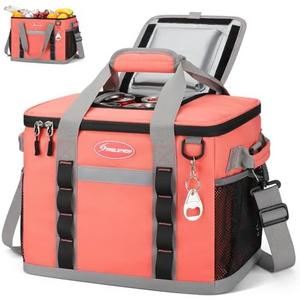 Maelstrom Soft Cooler Bag,Collapsible Soft Sided Cooler, 75 Cans Beach Cooler,Ice Chest,Large Leakproof Camping Cooler,Portable Travel Cooler for Grocery Shopping,Camping,Road Trips, Watermelon