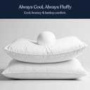 Bed Pillows Set of 2 GOTS Certified Organic Cotton Sateen Shell, Down Alternative Fill, Hypoallergenic, Cooling & Breathable, GOTS + Oeko-TEX + GRS, Eco-Friendly, Standard 20"x28"