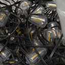 Brightever Outdoor String Lights 150FT, Patio Lights with 75+2 Dimmable ST38 Shatterproof LED Bulbs, Vintage Edison String Lights for Outside, Waterproof Bistro Lights for Halloween Backyard 2700K (150FT-Warm White, Black Wire)