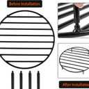 onlyfire Round Fire Pit Grate with 4 Legs for Outdoor Campfire Grill Cooking, 24 Inch