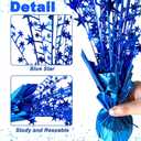 FUBININA 12 Pack Metallic Foil Spray Centerpiece Star Table Decoration Burst Table Centerpieces for Birthday New Years Nye Wedding Anniversary Graduation Holiday Party Supplies Decor, Navy Blue