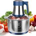 20 Cups Large Capacity Food Processor,5 Speed Electric Meat Grinder Vegetable Chopper,500W Powerful Motor 6 Bi-Level Blade Meat mincer for Vegetable, Nuts, Onion, Garlic with 304 Stainless Steel Bowl