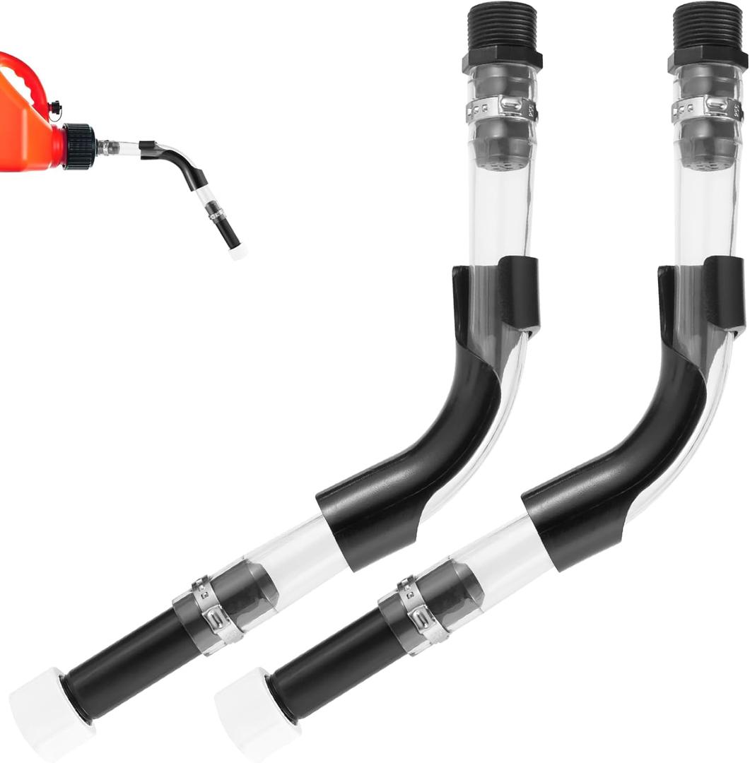 Racing Fuel Jug Hose with Bender, for 3/5/5.5 Gallon Gas Cans, Perfect Spout Replacement with Upgraded Filter Design (2 Set)