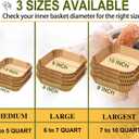 10 Inch Largest Square Air Fryer Disposable Paper Liner, XXL 100Pcs Air Fryer Parchment Liners for 8QT or Bigger Air Fryer, Non-stick, Food Grade Baking Paper for Frying, Roasting and Microwave