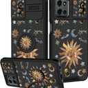 Goocrux for Moto G 5G 2025 Case - Women Girls Boys Cute Phone Cover Girly Pretty Unique Aesthetic Design Slide Camera Cover with Ring Stand Holder Cases for Motorola G 5G 2025, Sun Universe