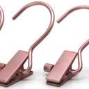 Boot Hangers Clips Hanging Laundry Hooks Clothes Pins Hanger with Clip, Portable Rose Golden Home Travel Hangers for Socks Towels Shoes Clamps,Heavy Duty Closet Hanger Organizer (20 Pack)