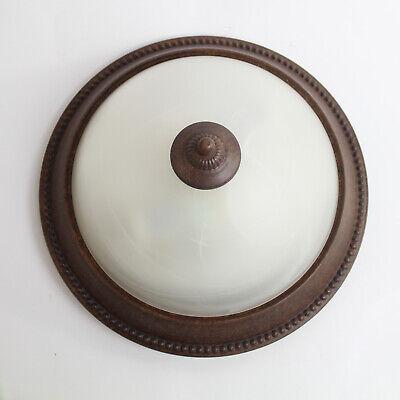 11 in. 2-Light Oil-Rubbed Bronze Flush Mount with Frosted Swirl Glass Shade