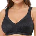 Wingslove Women's Full Coverage Non Padded Comfort Minimizer Wire-Free Bra, Size 36DDD