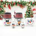 2 x 45pcs Snowman Face Stickers for Crafts Cute Christmas Ornaments Vinyl Snow Man Face Decals Xmas Winter Holiday Stickers for Window Glass Cups Balls Jars Wall Party Supplies Home Decoration(face45)