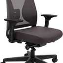 Vari Tempur-Pedic Ergonomic Office Chair  Mesh Back Desk Chair with Adjustable Lumbar Support, Recline, Seat Depth, Armrests & Swivel Wheels for Home Office (Black/Dark Grey)