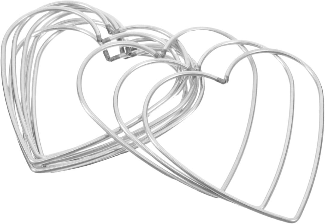Veemoon 10pcs Heart Shaped Metal Wreath Frames for Dreamcatcher and Macrame Crafts Handmade Wire Hoops for Home Decor and Wall Hanging Projects